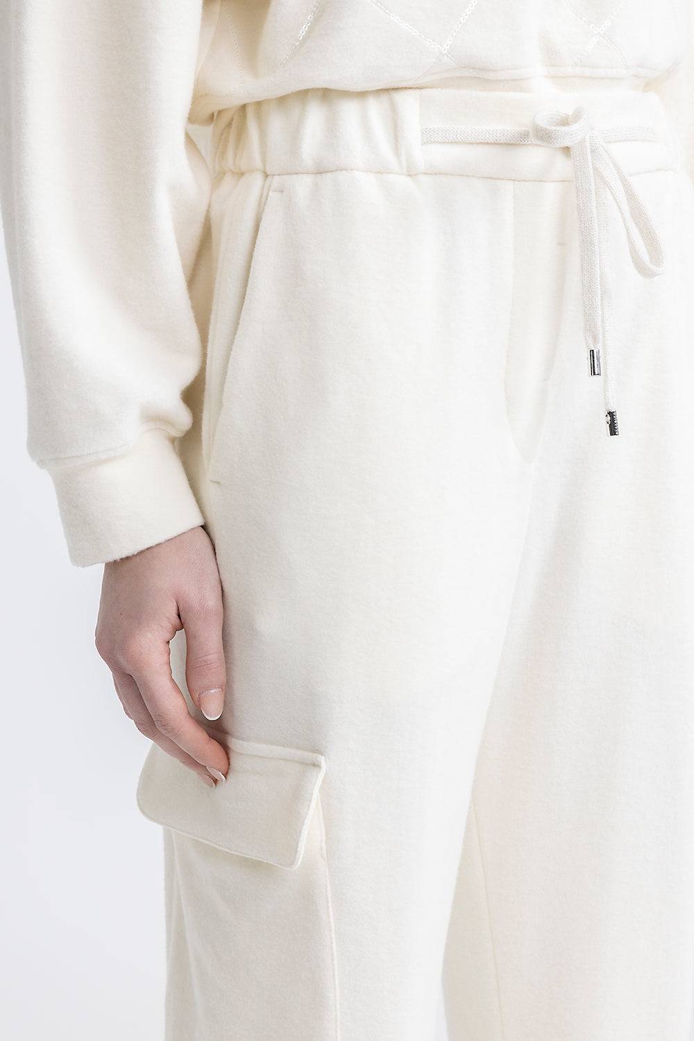 Peserico Pantalone Jogger Cargo In Jersey Di Cotone