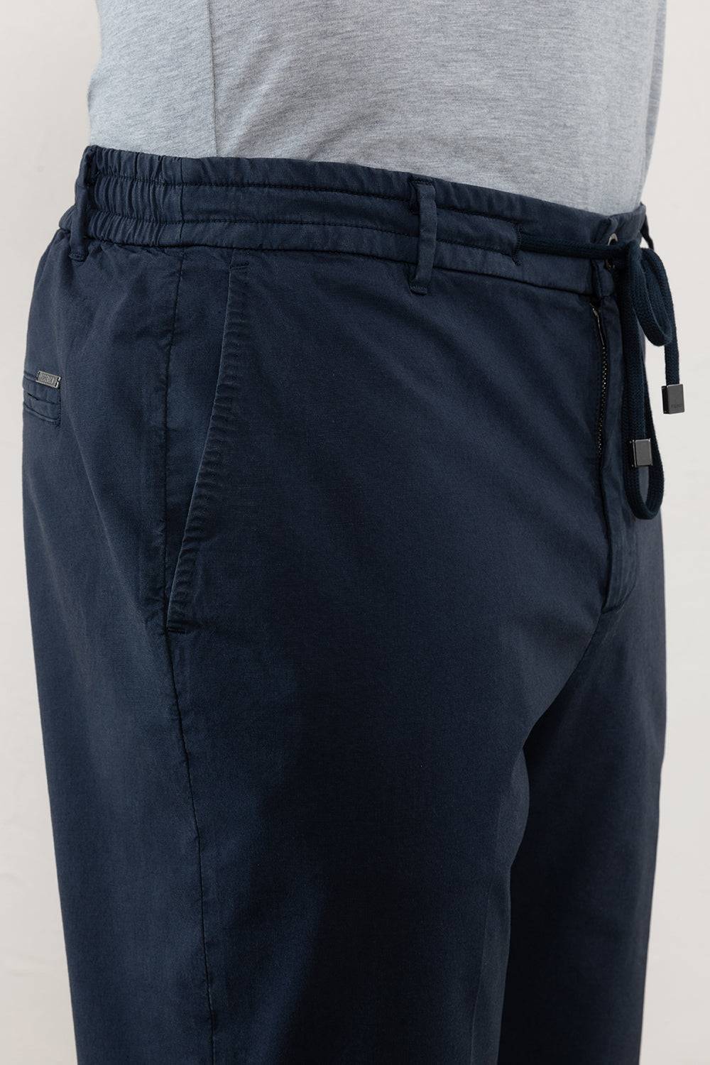 Peserico Pantalone Jogger In Leggera Tela Di Cotone Lyocell