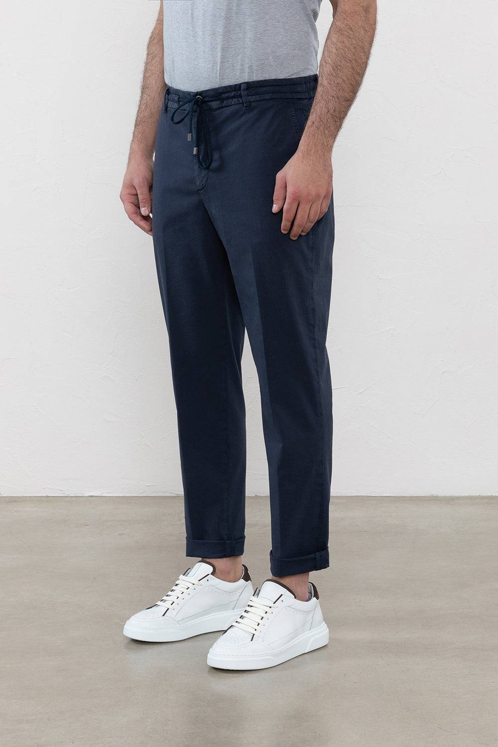 Peserico Pantalone jogger in leggera tela di cotone lyocell