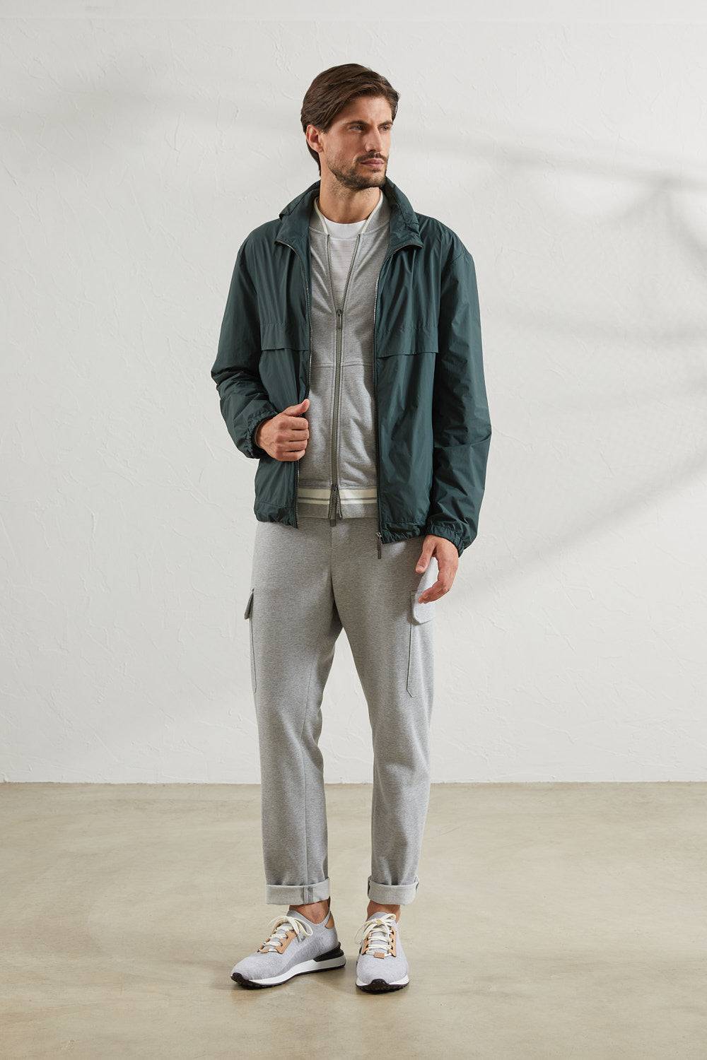 Peserico Pantalone Jogger In Morbido Jersey Di Cotone Mélange