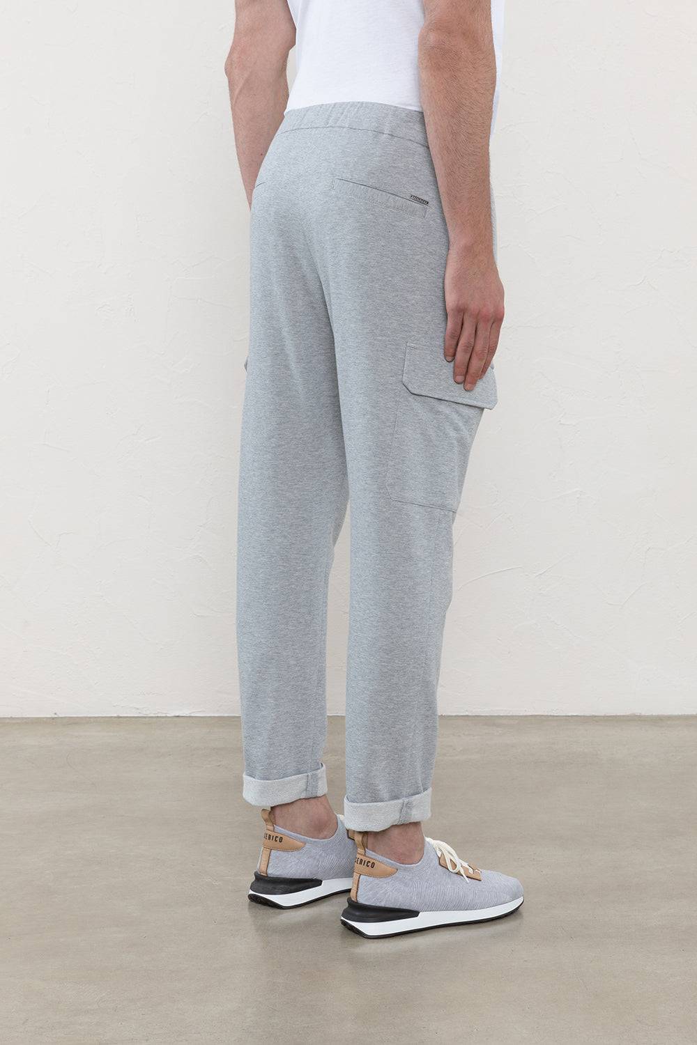 Peserico Pantalone Jogger In Morbido Jersey Di Cotone Mélange