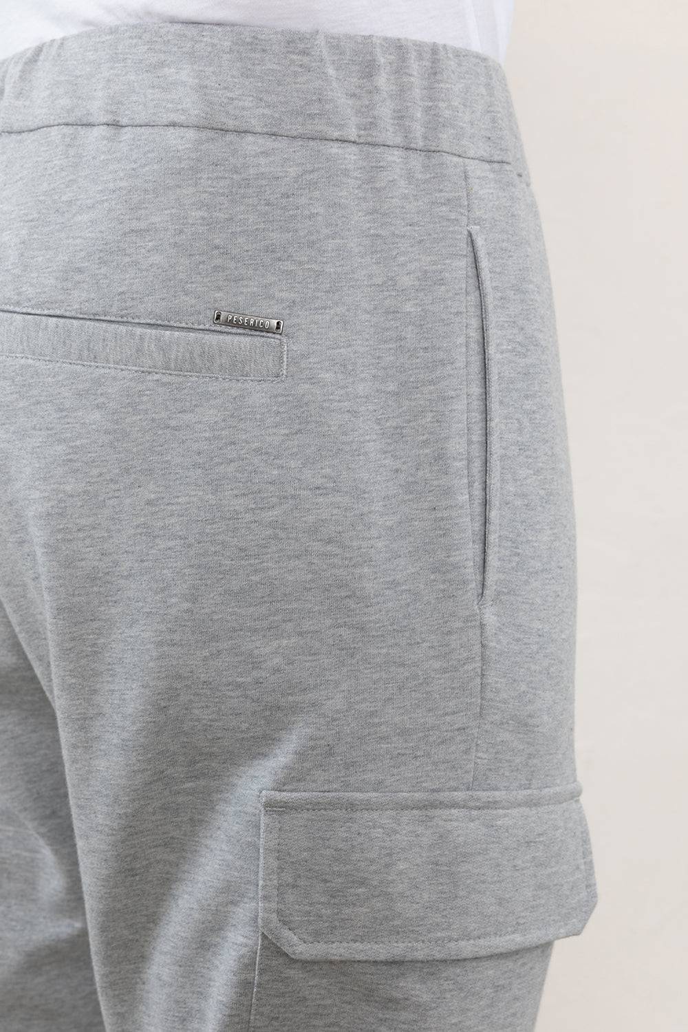 Peserico Pantalone Jogger In Morbido Jersey Di Cotone Mélange