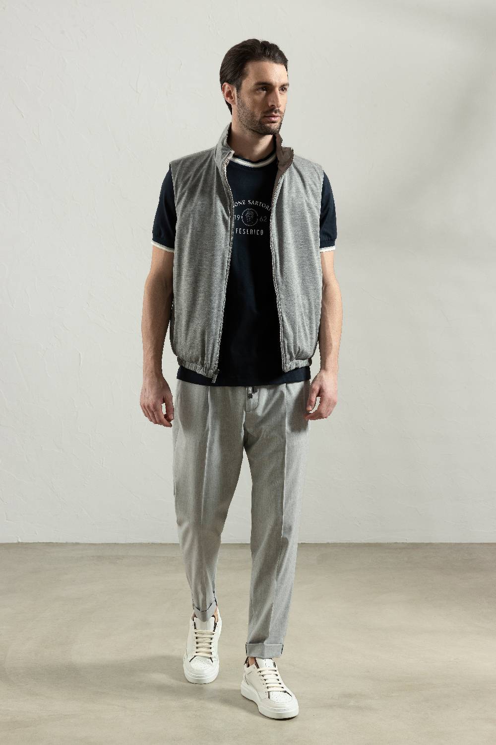 Peserico Pantalone Jogger In Tela Tecnica Di Viscosa Stretch