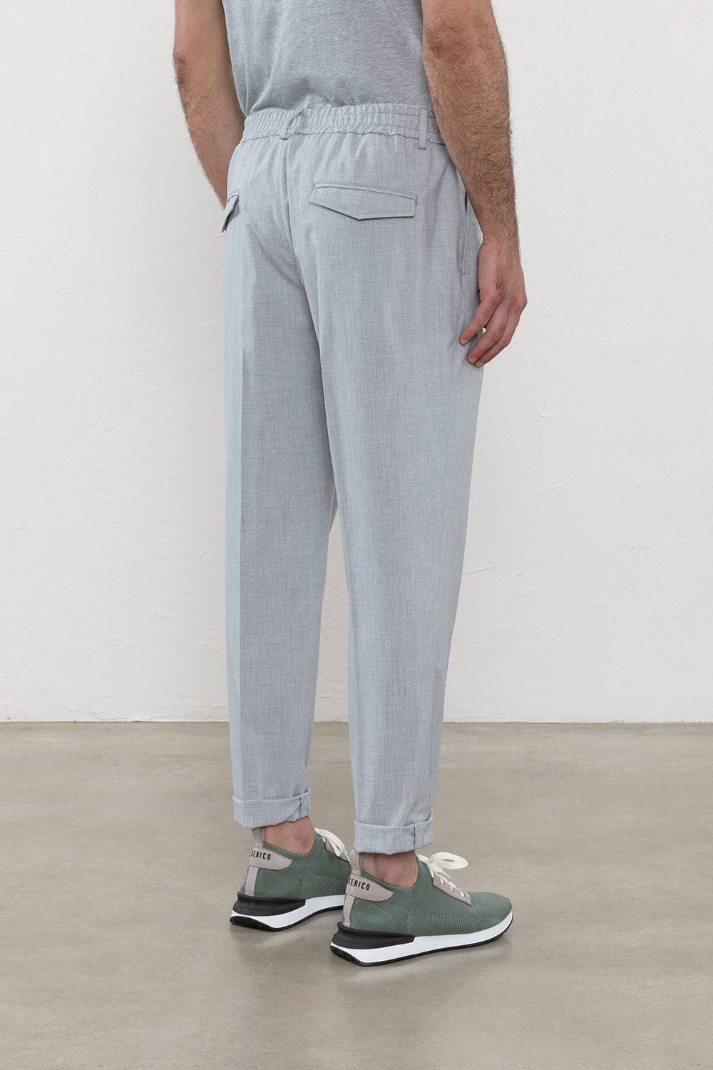 Peserico Pantalone Jogger In Tela Tecnica Di Viscosa Stretch