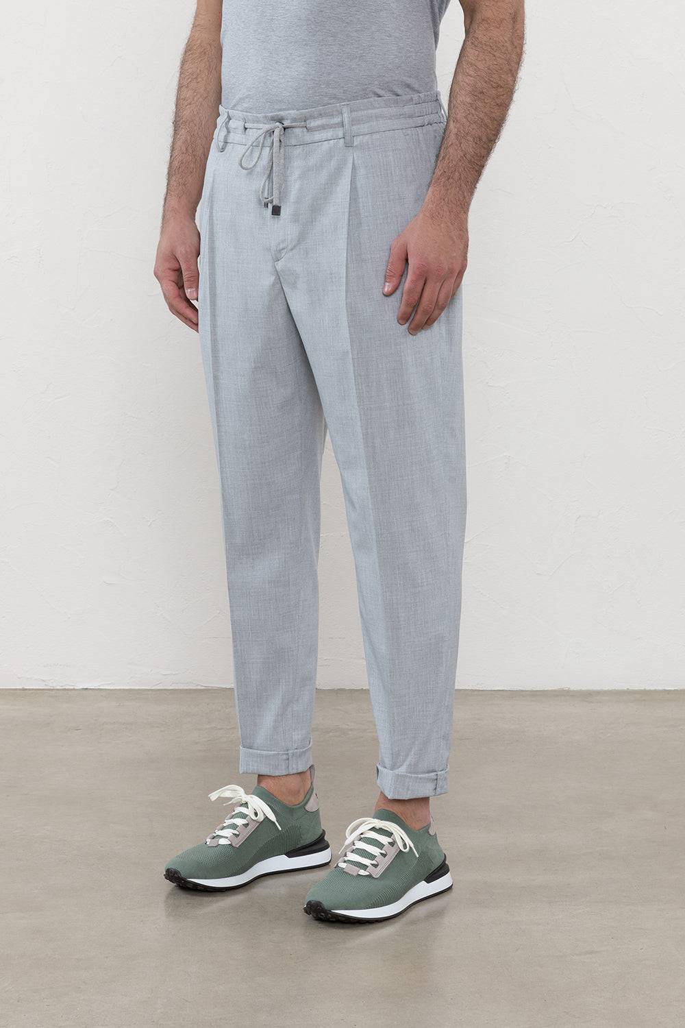 Peserico Pantalone jogger in tela tecnica di viscosa stretch