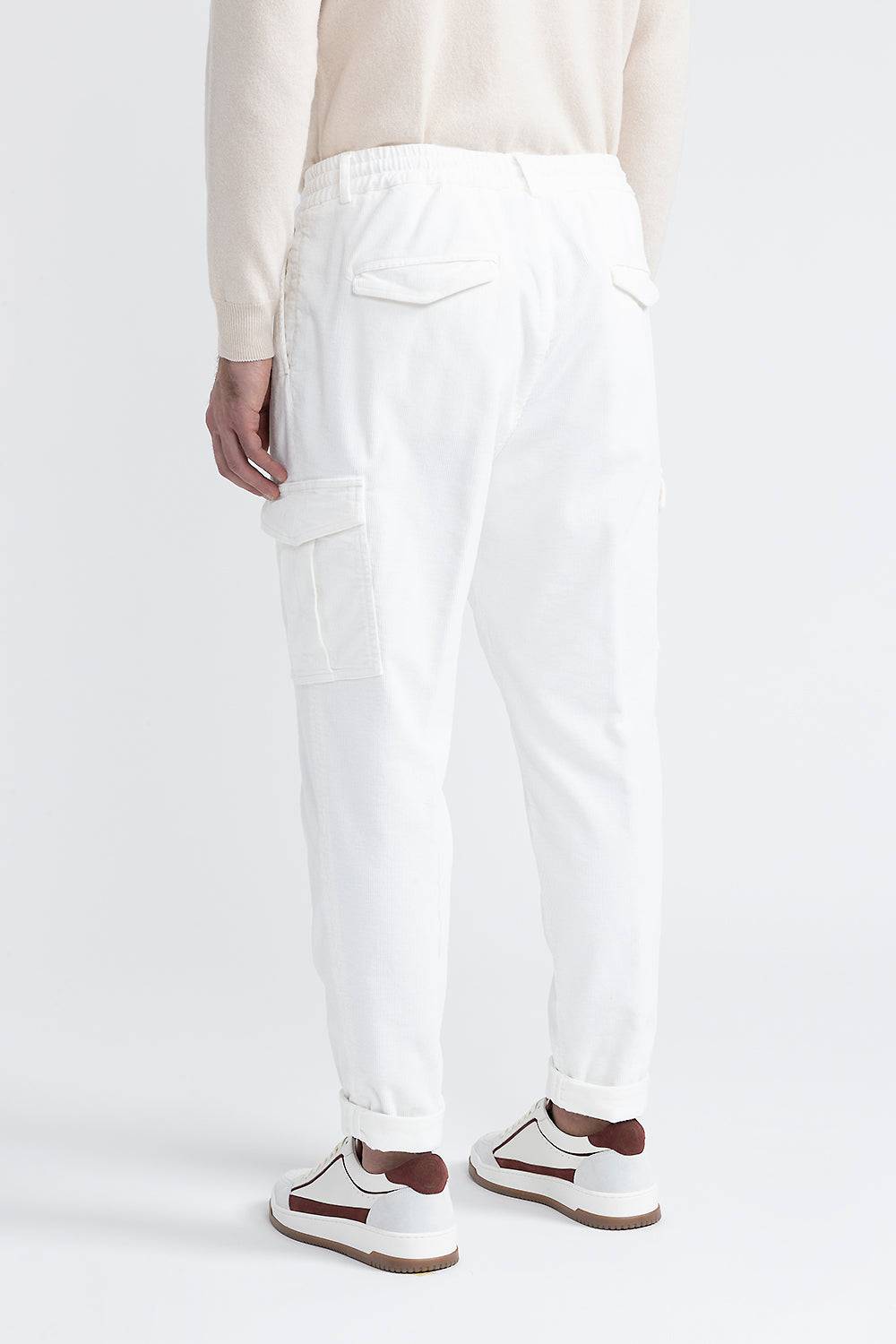 Peserico Pantalone Jogger Tasconato In Velluto Di Cotone