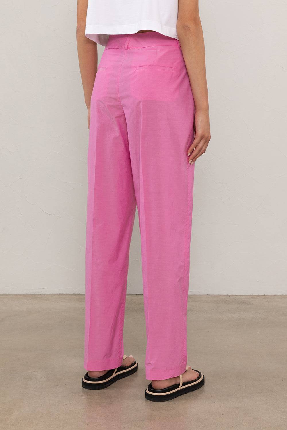 Peserico Pantalone Regular In Popeline Misto Cotone