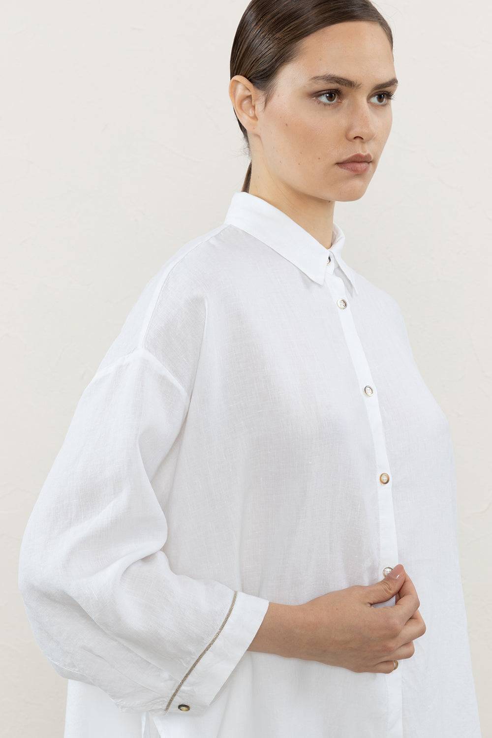 Peserico Abito-camicia In Lino Tinto Capo