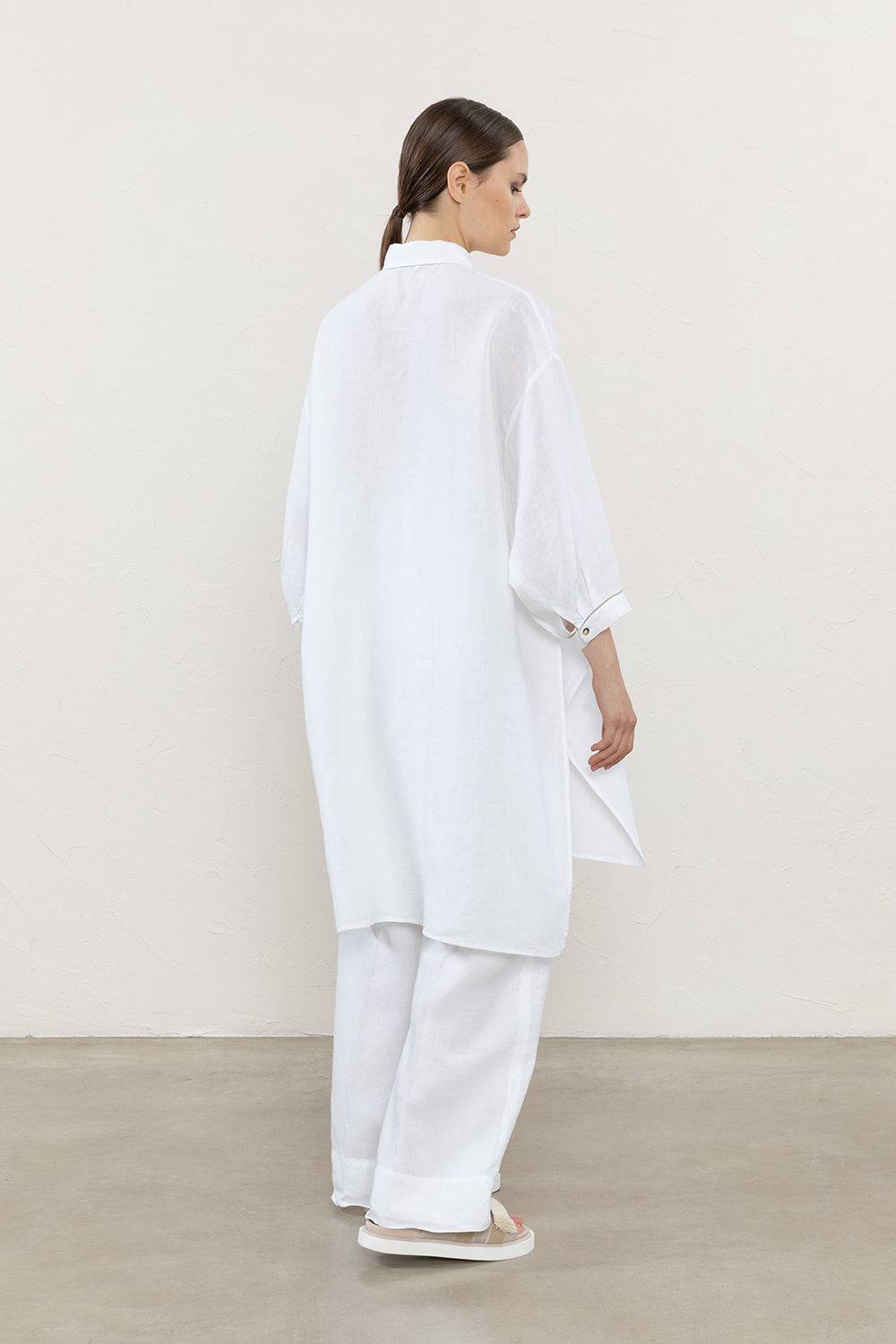 Peserico Abito-camicia In Lino Tinto Capo