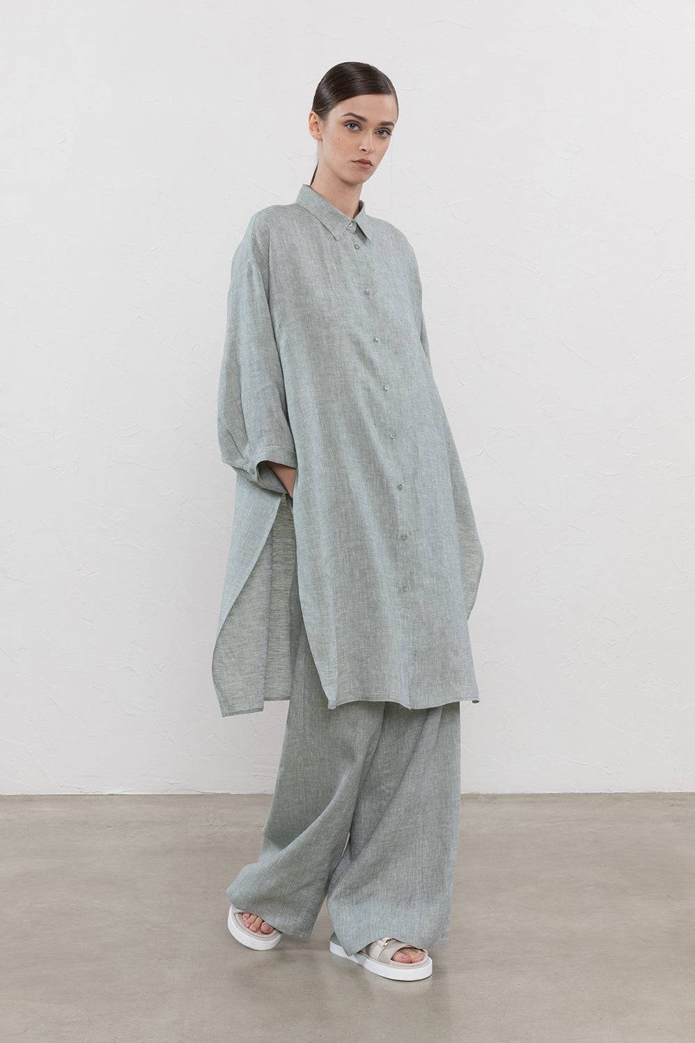 Peserico Abito-camicia over in puro lino