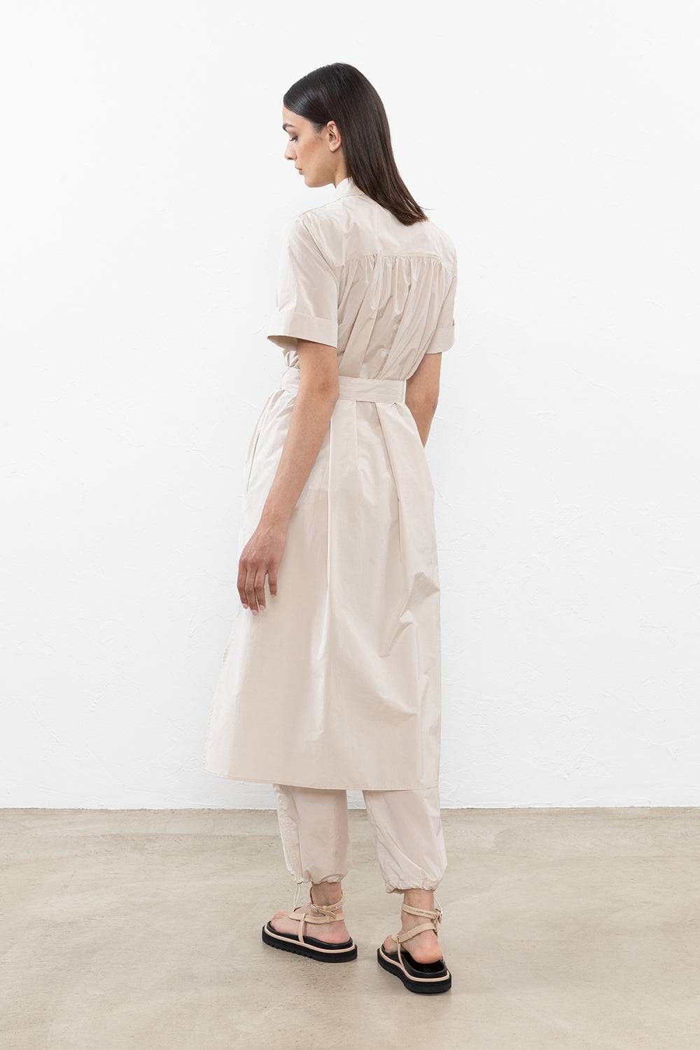 Peserico Abito Chemisier In Popeline Misto Cotone