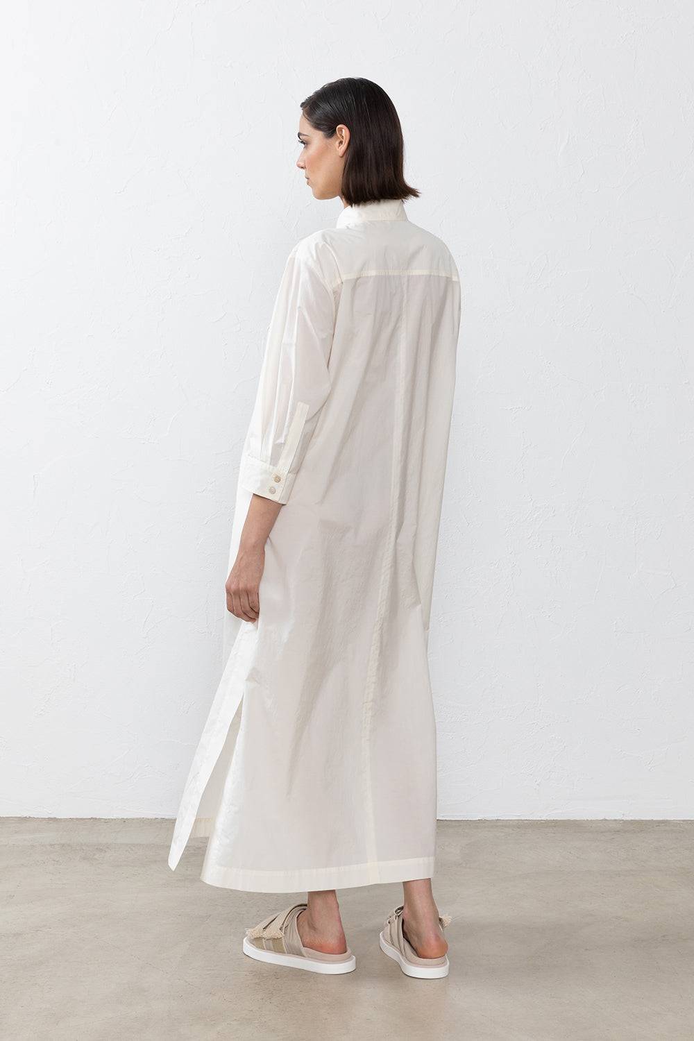 Peserico Abito Chemisier In Popeline Misto Cotone