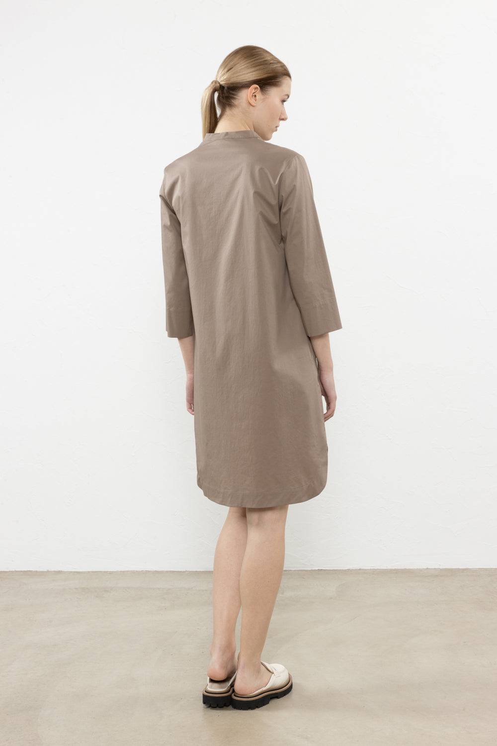 Peserico Abito In Leggero Raso Di Cotone Stretch