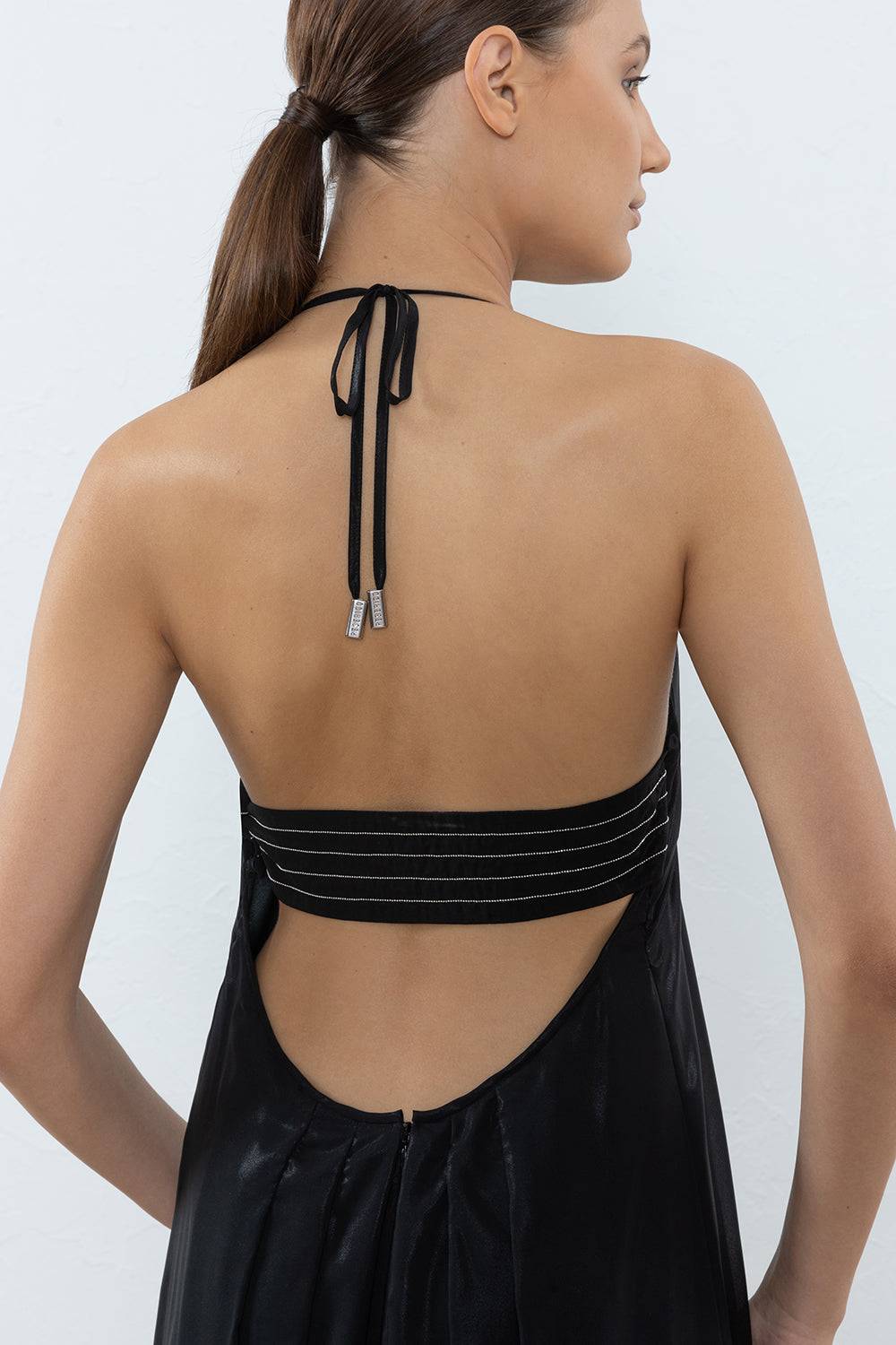 Peserico Abito Lungo In Leggero Chiffon Laminato