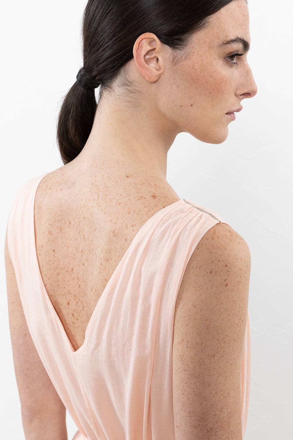 Peserico Abito Lungo In Voile Di Puro Cotone