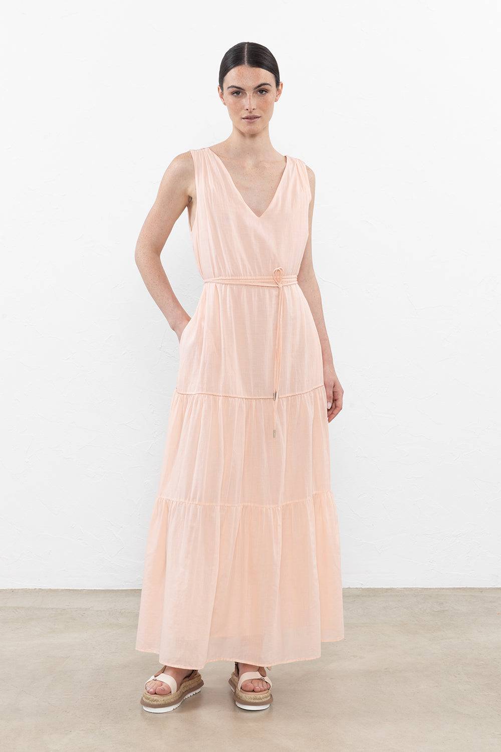 Peserico Abito lungo in voile di puro cotone