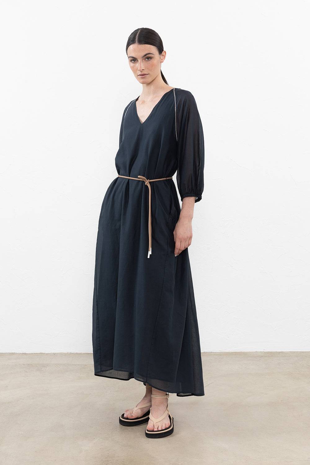 Peserico Abito lungo in voile di puro cotone