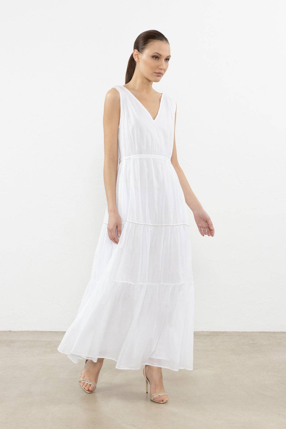 Peserico Abito lungo in voile di puro cotone