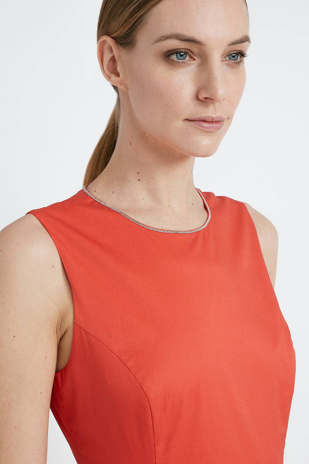 Peserico Abito Lungo Svasato In Cotone