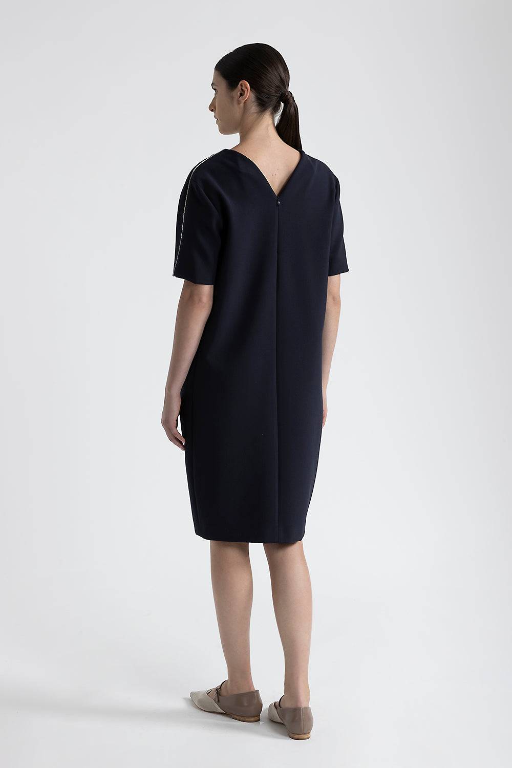 Peserico Abito Midi Con Scollo A V