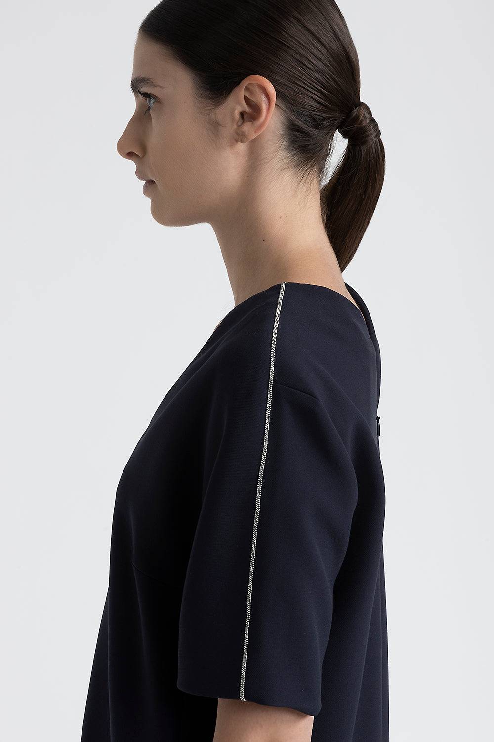 Peserico Abito Midi Con Scollo A V