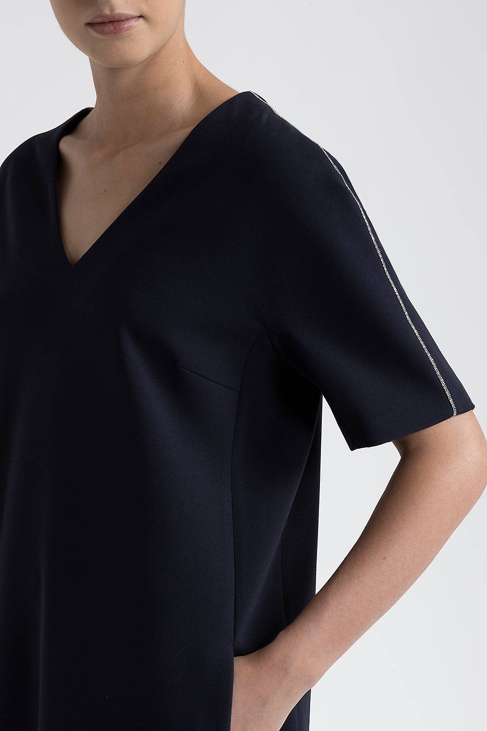 Peserico Abito Midi Con Scollo A V