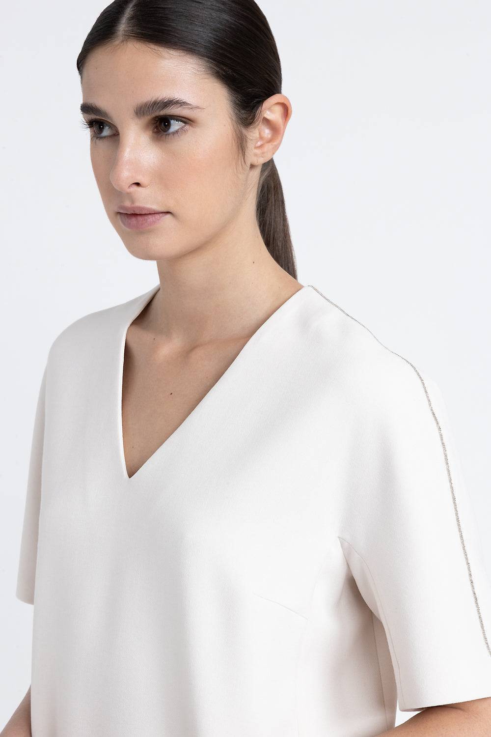 Peserico Abito Midi Con Scollo A V