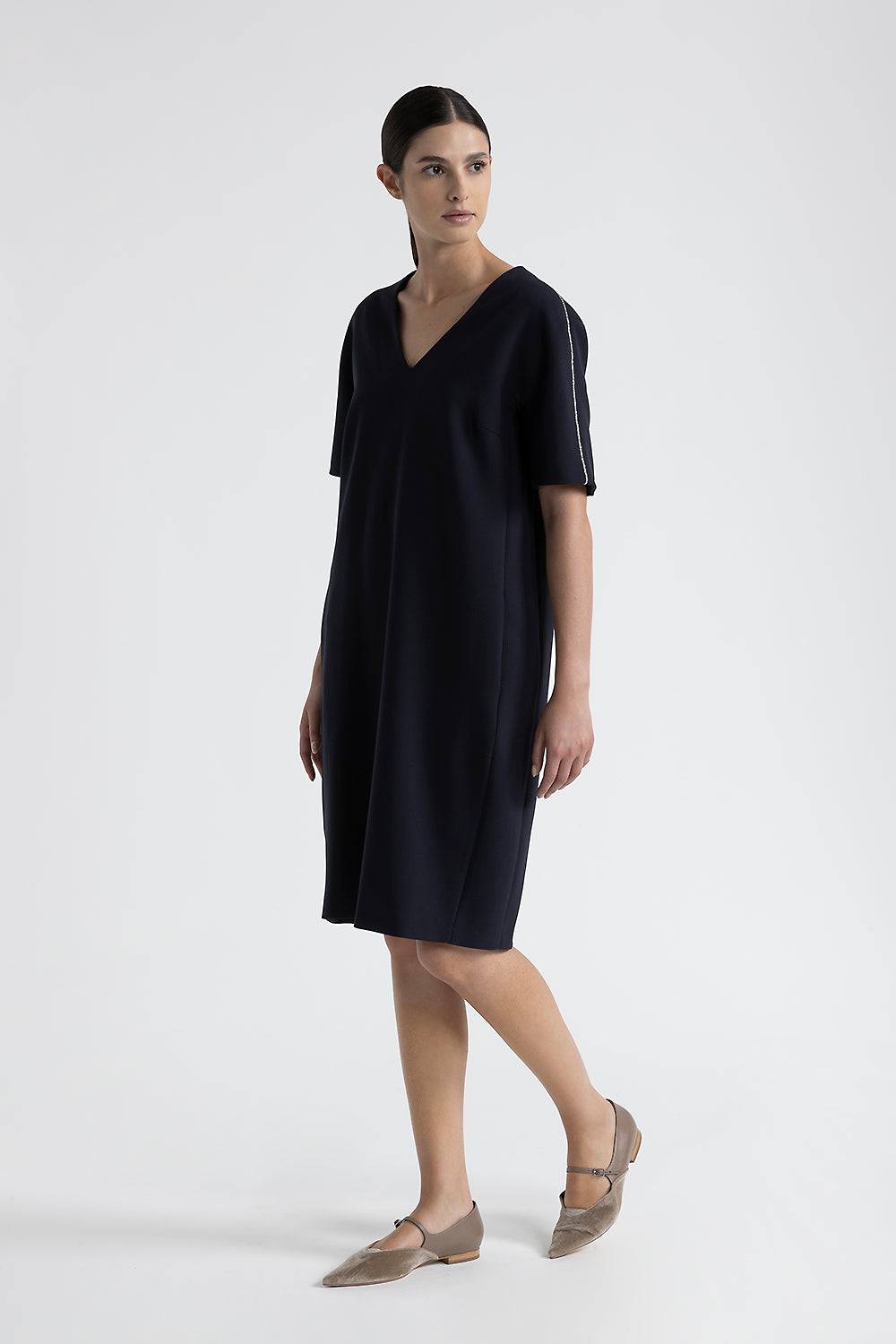 Peserico Abito midi con scollo a V