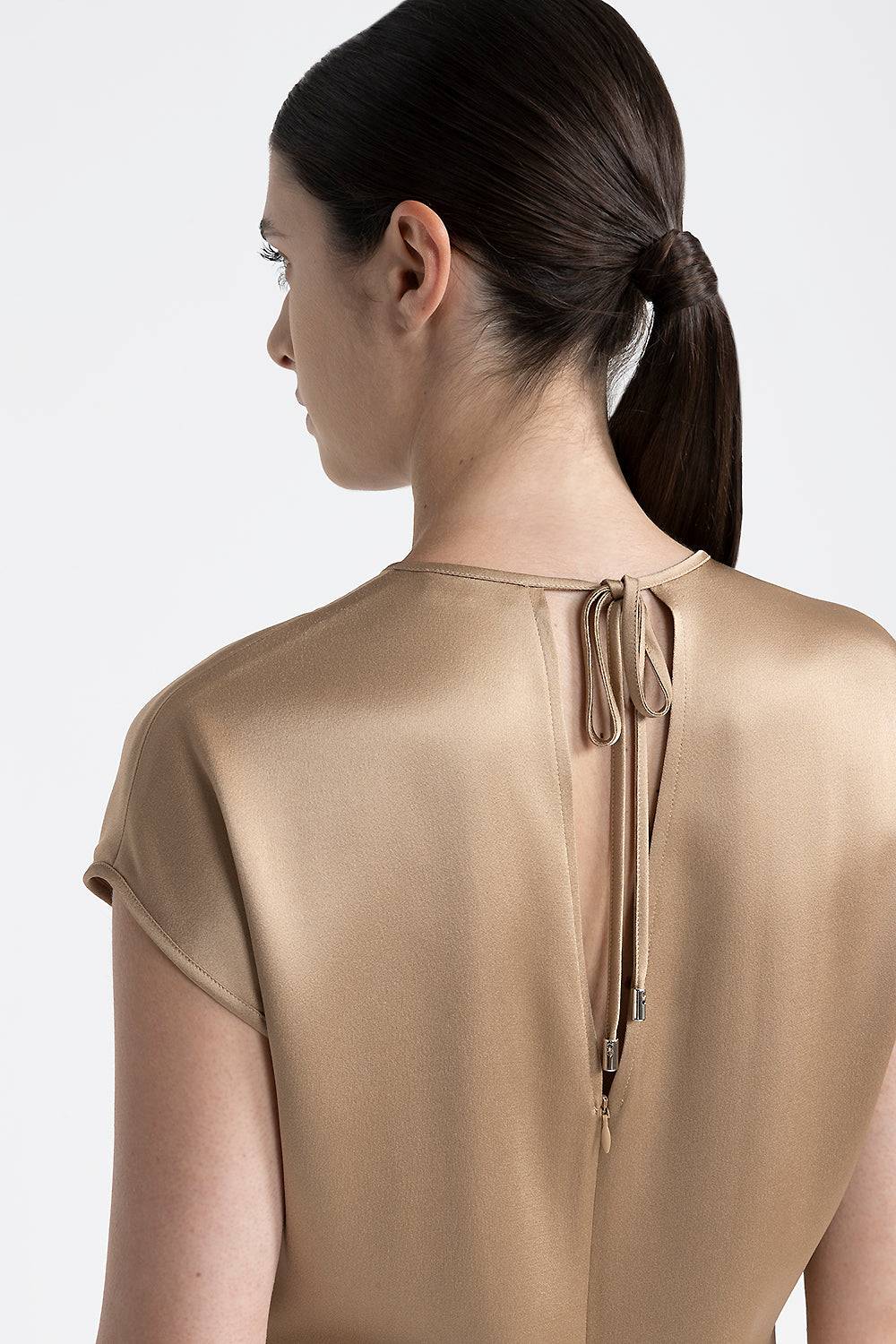 Peserico Abito Midi Girocollo Con Punto Luce