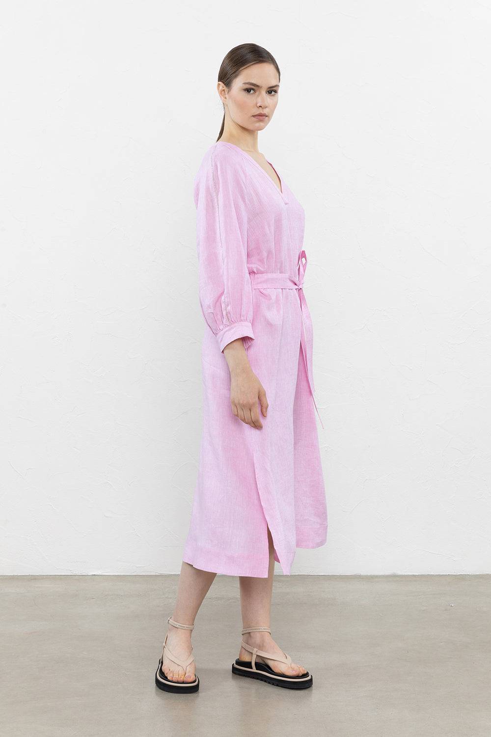 Peserico Abito midi in leggera tela di puro lino