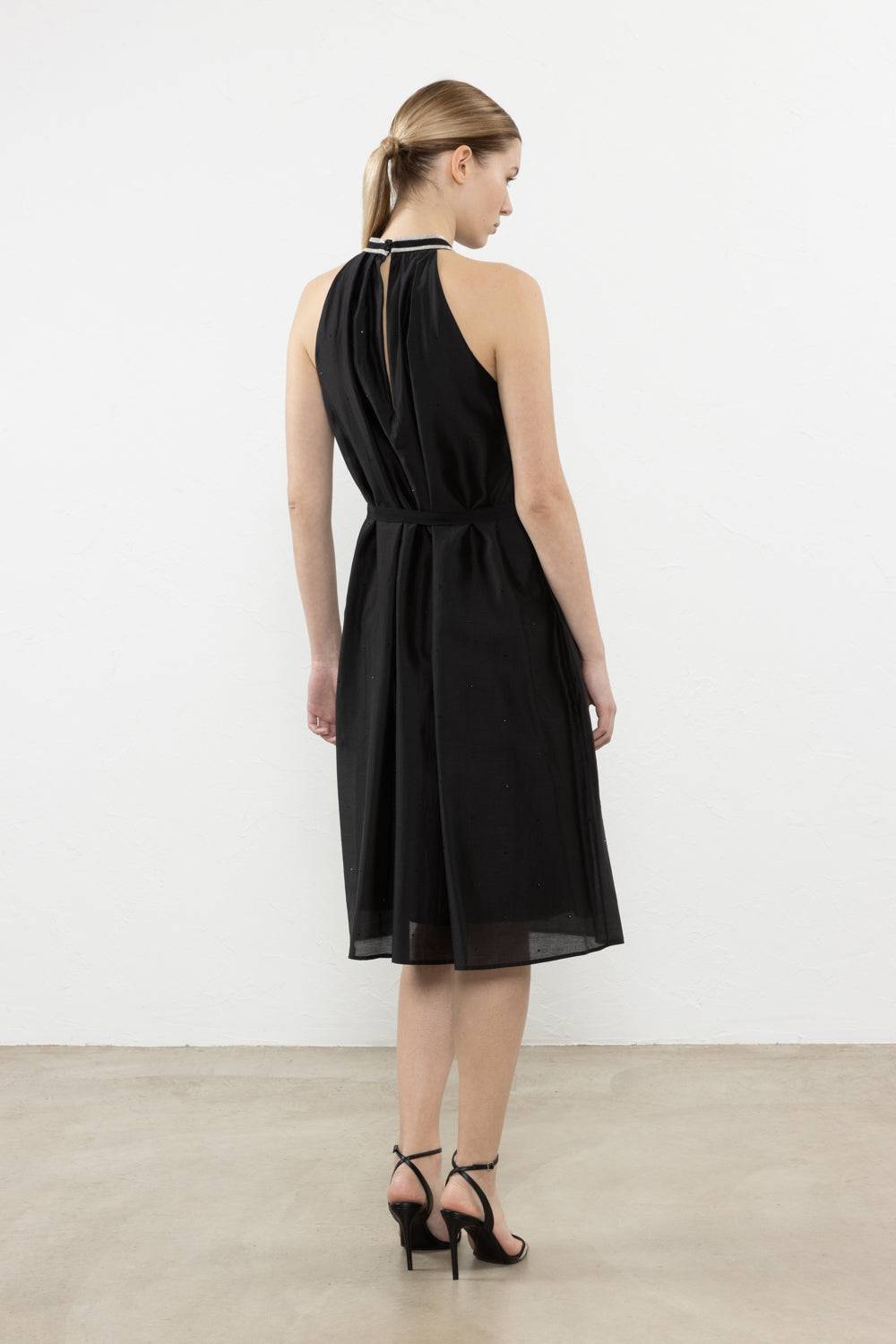 Peserico Abito Midi In Mussola Di Misto Tencel