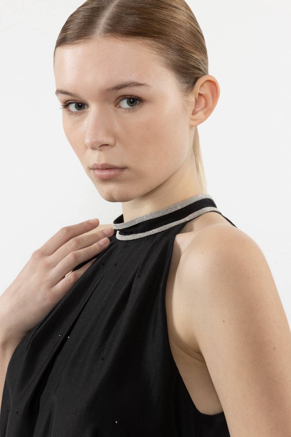 Peserico Abito Midi In Mussola Di Misto Tencel