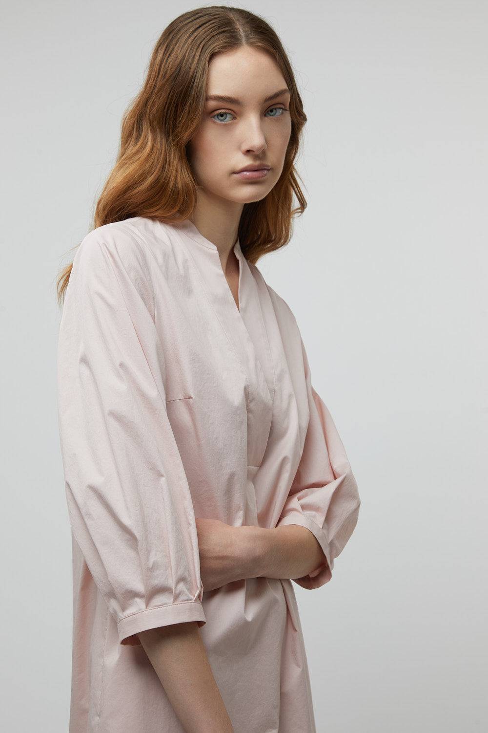 Peserico Abito Midi In Popeline Di Cotone Stretch