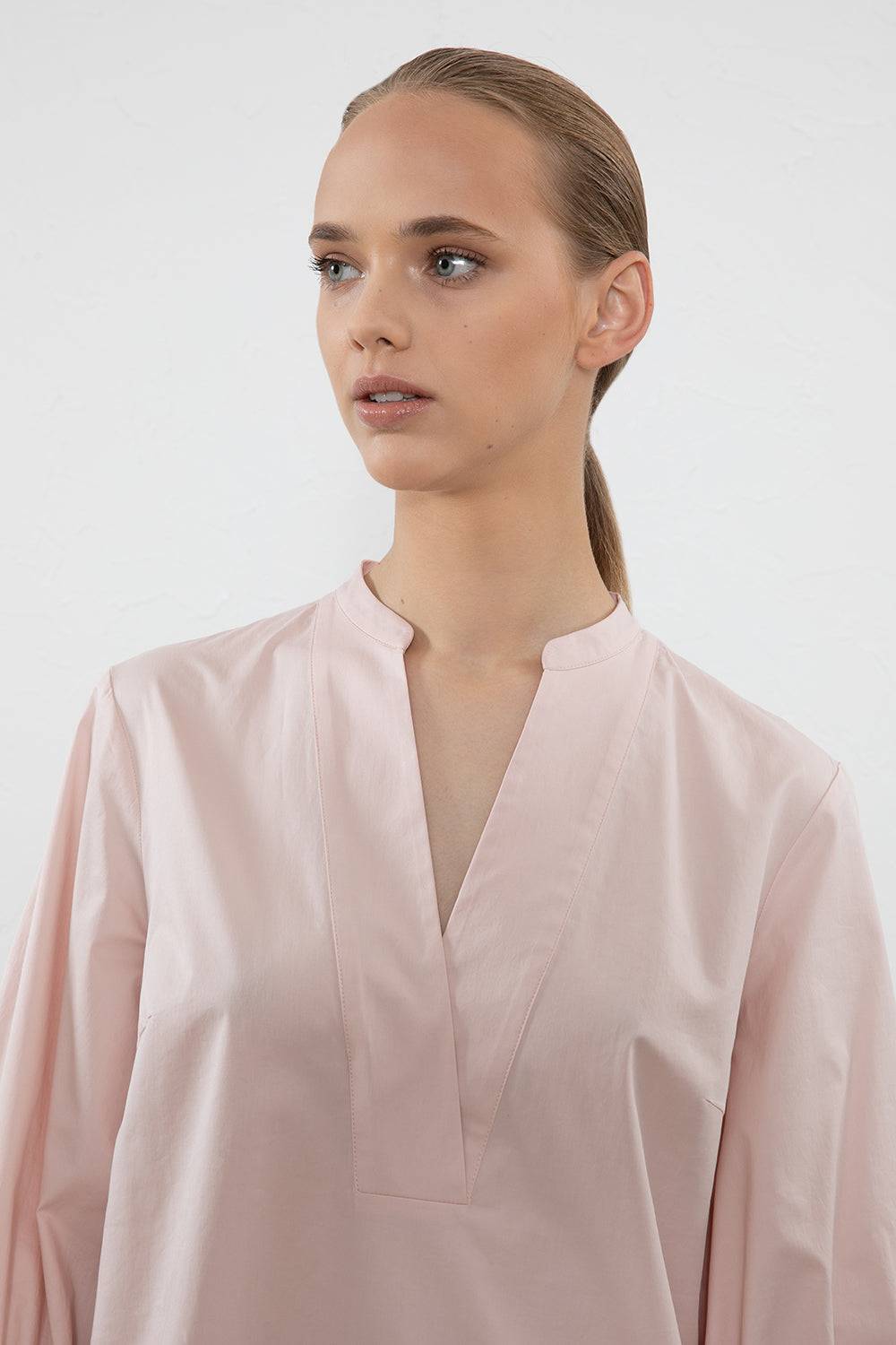 Peserico Abito Midi In Popeline Di Cotone Stretch