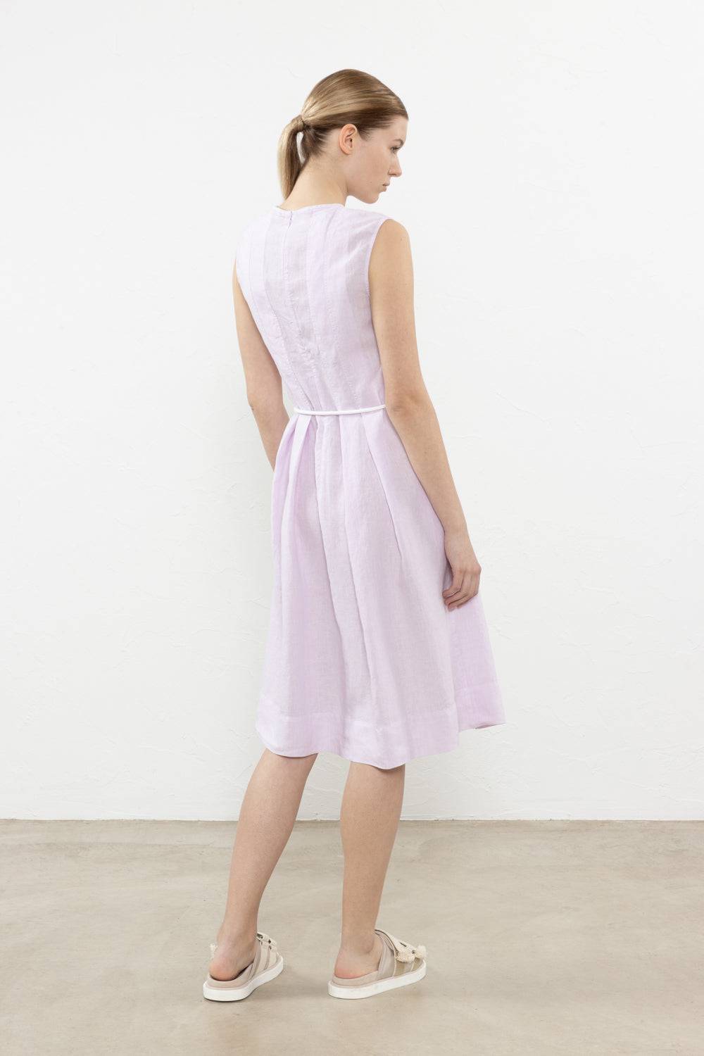 Peserico Abito Midi In Tela Di Lino