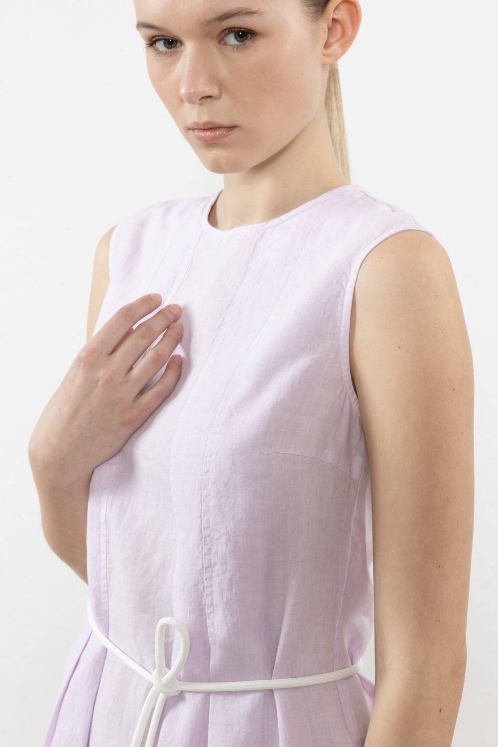 Peserico Abito Midi In Tela Di Lino