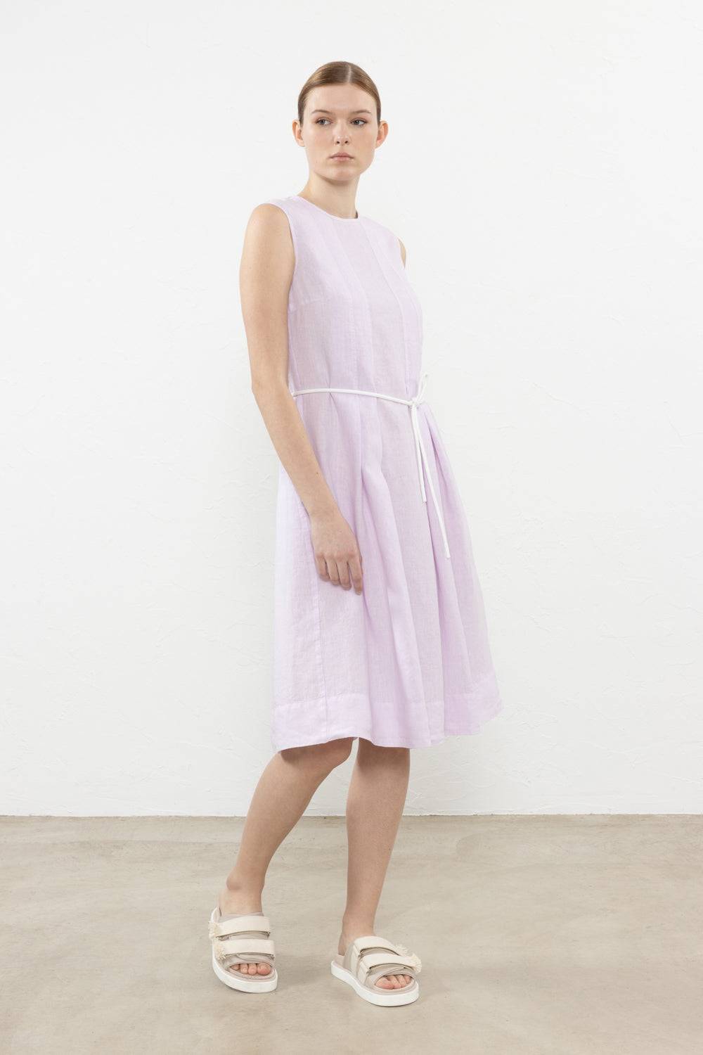 Peserico Abito midi in tela di lino