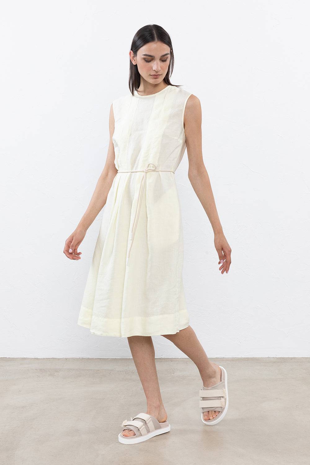 Peserico Abito midi in tela di lino