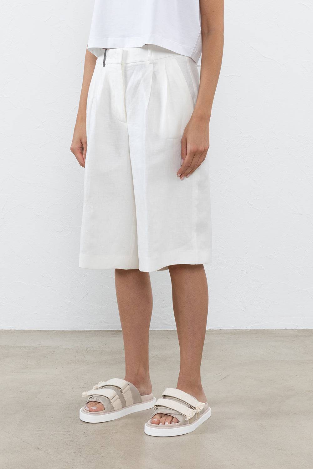 Peserico Bermuda in gabardina di puro lino