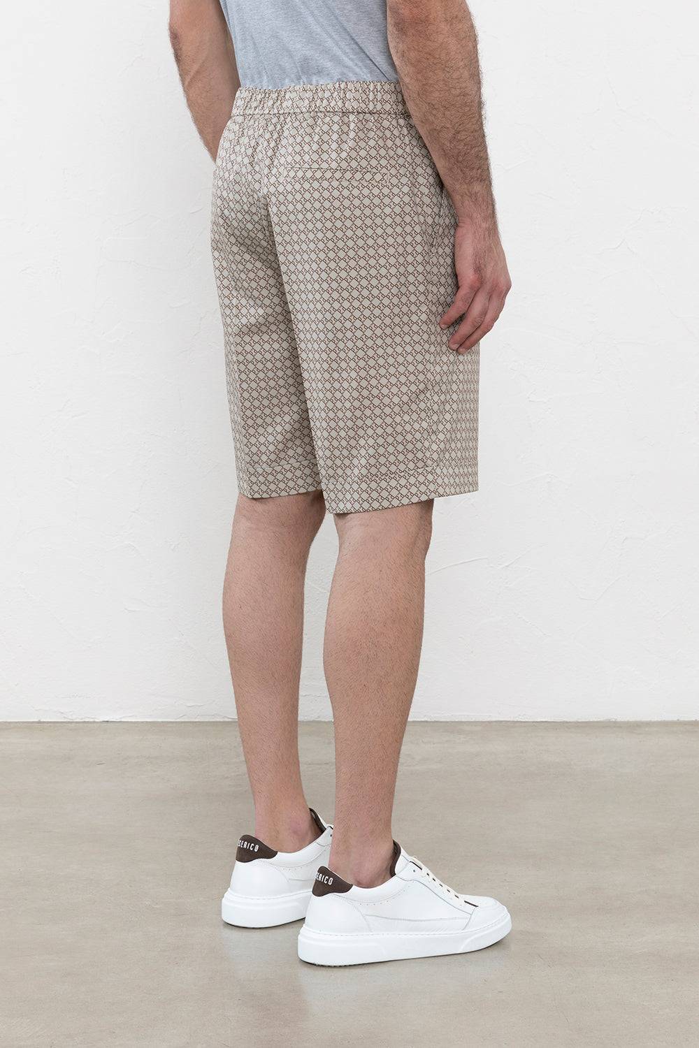 Peserico Bermuda In Popeline Stampato