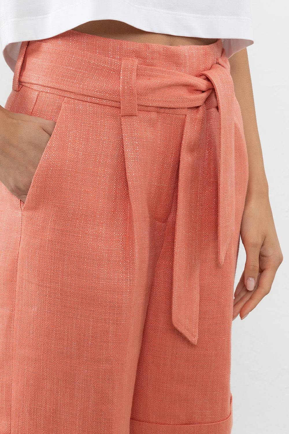 Peserico Bermuda In Stuoia Di Lino E Viscosa