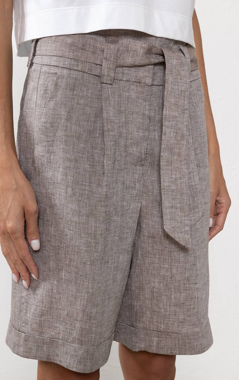 Peserico Bermuda In Tela Leggera Di Puro Lino