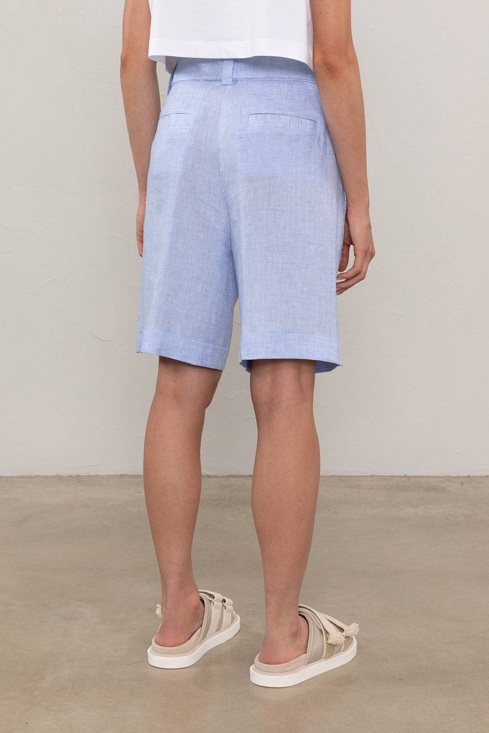 Peserico Bermuda In Tela Leggera Di Puro Lino