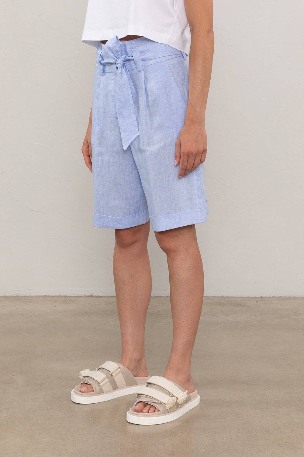 Peserico Bermuda in tela leggera di puro lino