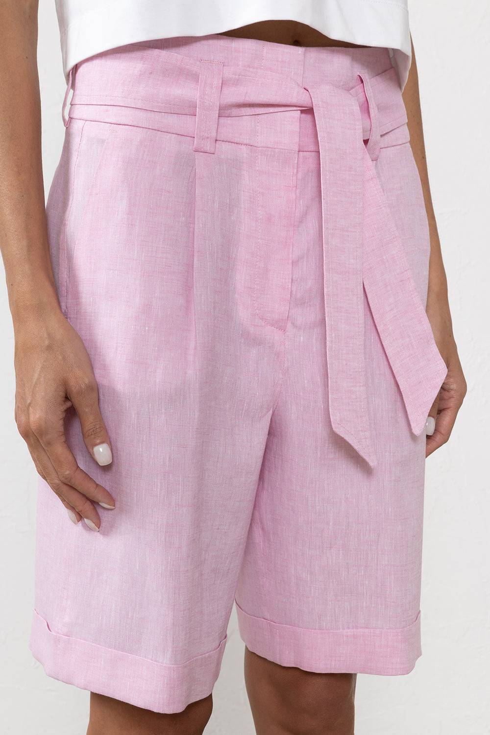 Peserico Bermuda In Tela Leggera Di Puro Lino