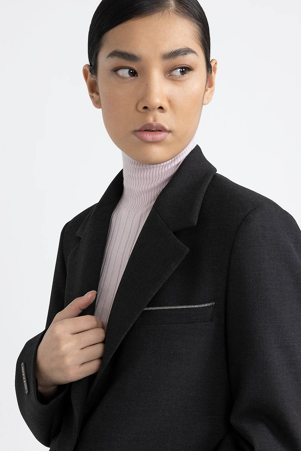 Peserico Blazer Crop In Tela Tecnica Double