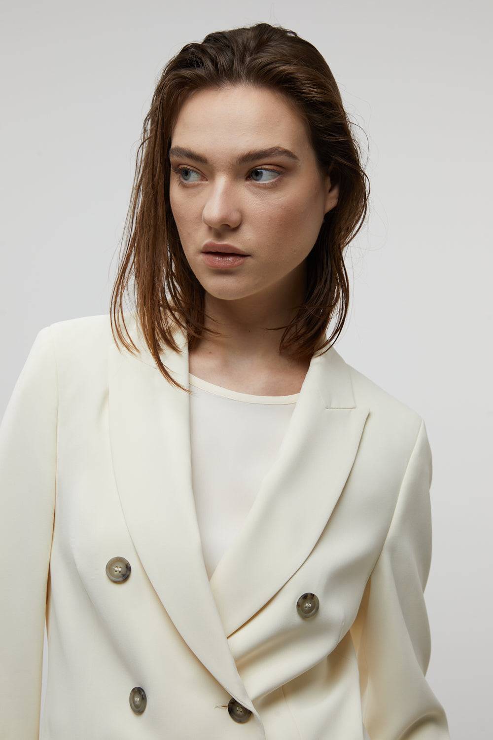 Peserico Blazer Doppiopetto In Cady Crepe