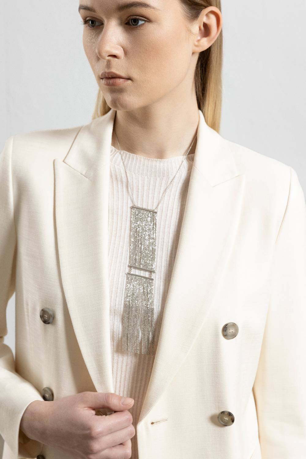 Peserico Blazer Doppiopetto In Tela Misto Viscosa