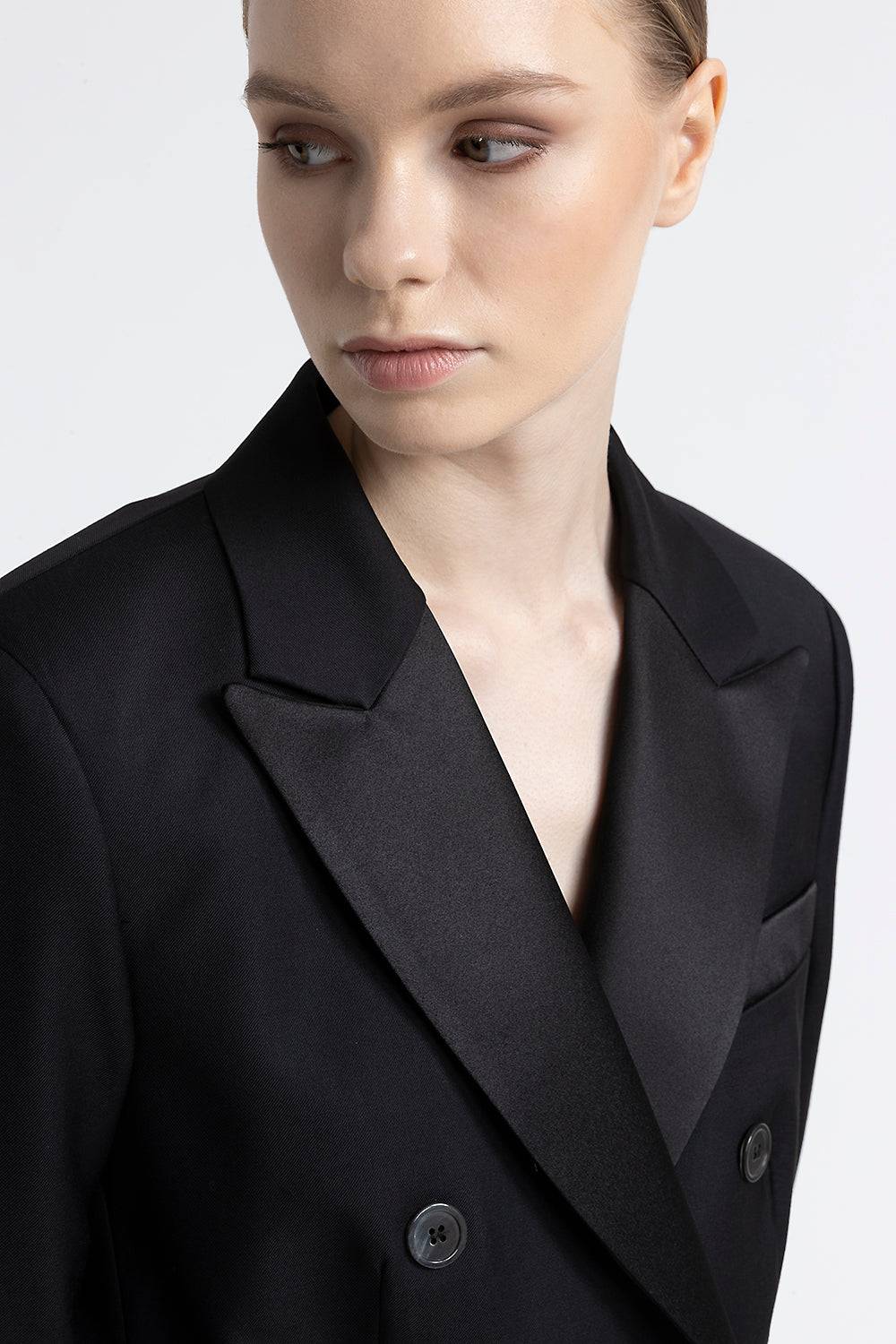 Peserico Blazer Doppiopetto In Twill Di Pura Lana