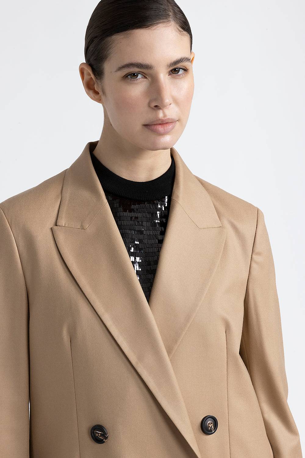 Peserico Blazer Doppiopetto Over In Lana